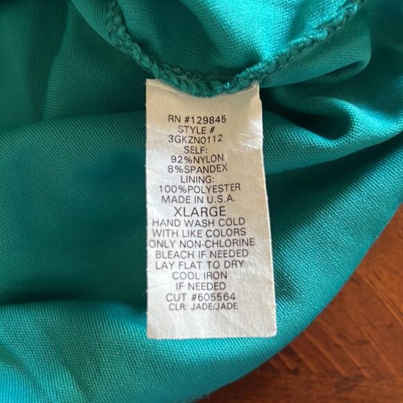 Bailey Blue Teal Stretch Lace Dress Juniors Size XL Bodycon Lined - Picture 5 of 10